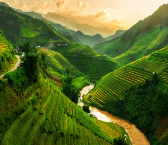 Vietnam grass mountains