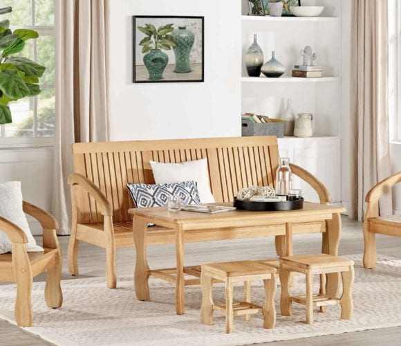 interior wood furniture in living room